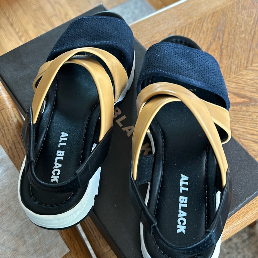 Navy & Tan sandals